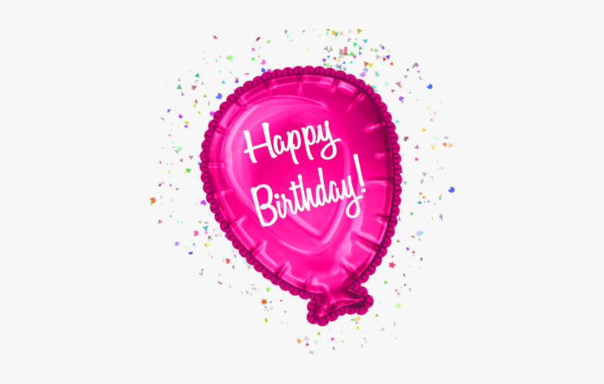 Pink Happy Birthday Balloon Clipart, HD Png Download