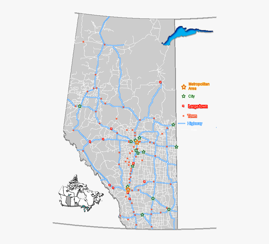 Ab Towns Roads - Location Of Fort Dunvegan Alberta, HD Png Download