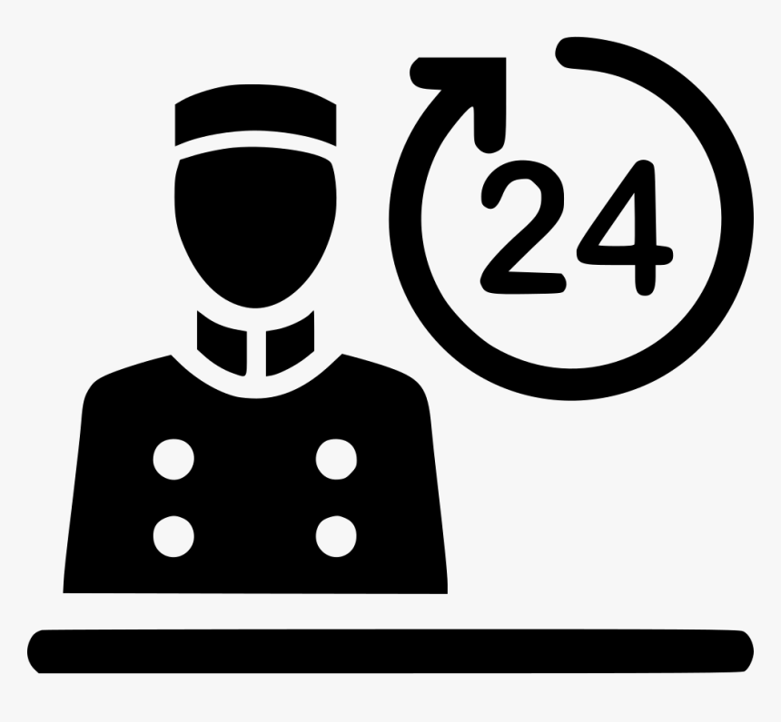 Frontdesk - Security Guard Symbol Png, Transparent Png