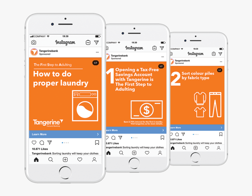 Tangerine Insta Mockup, HD Png Download