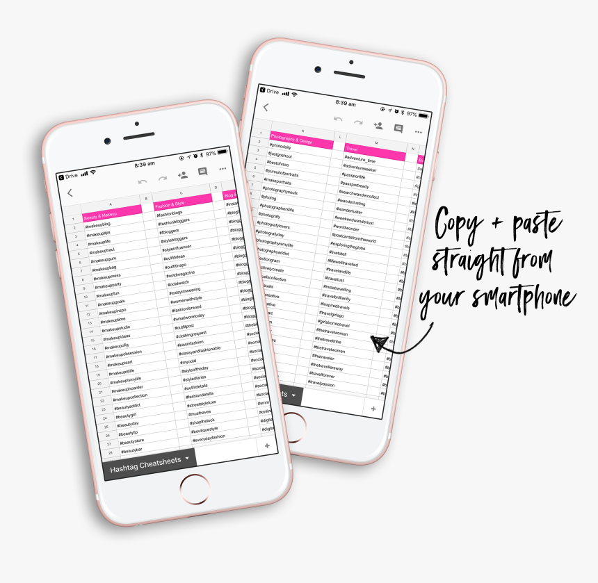 The Ultimate Instagram Hashtag Library - Mobile Phone, HD Png Download