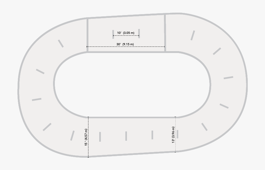 Images/track Dimensions - Dimensions Roller Derby Track, HD Png Download