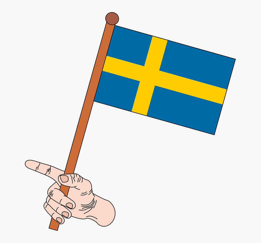 Flag, Flag Of Sweden, Sweden, Crown Flag, Graphics - Paper Swedish Flag, HD Png Download