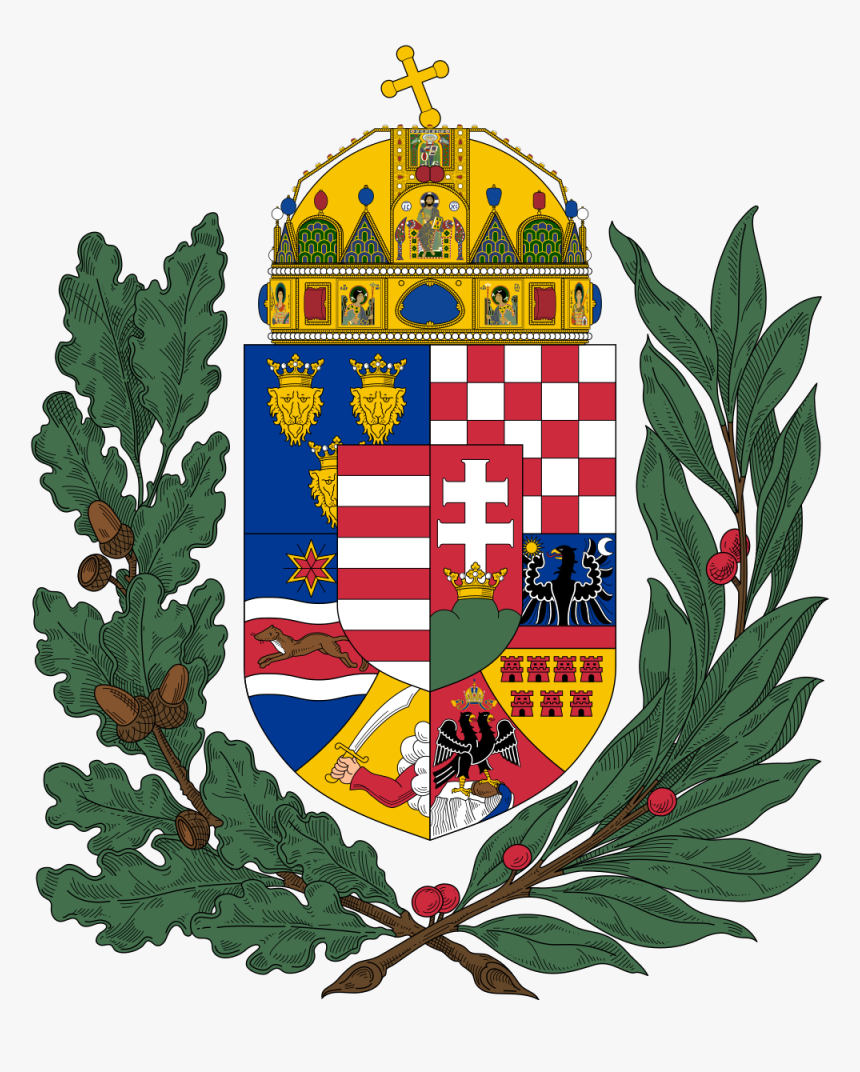 Coat Of Arms Of The Lands Of The Holy Hungarian Crown - Kingdom Of Hungary Coat Of Arms, HD Png Download