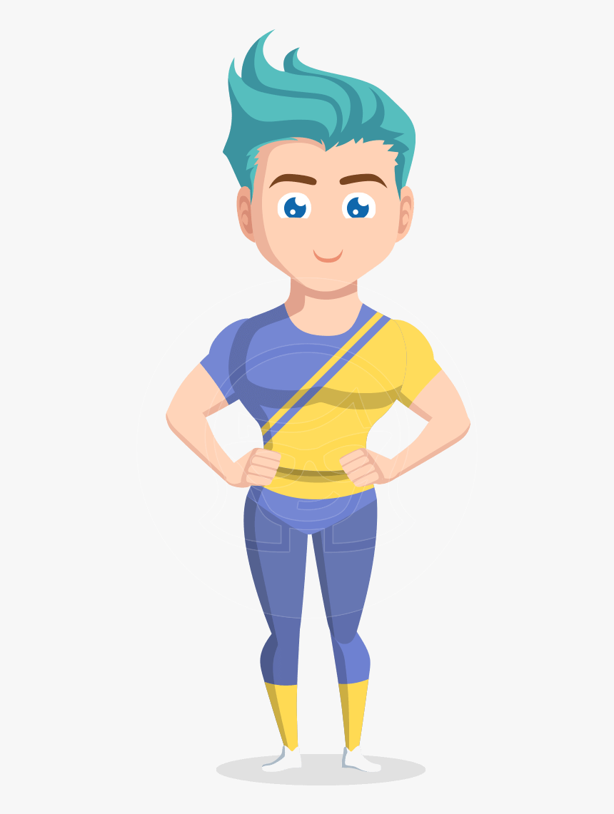 Flat Vector Sportsman Cartoon Vector Character Aka - Cartoon Sportsman, HD Png Download