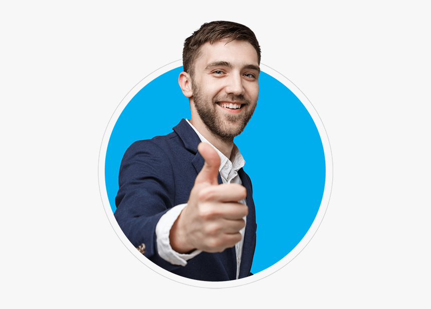 Thumbs Up Person At Computer, HD Png Download