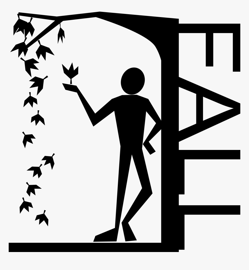 Autumn Clip Art - Nature Seasons Clipart Black And White, HD Png Download