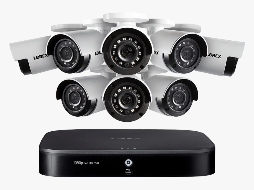 1080p Hd 8-channel Security System With Eight 1080p - Digital Video Recorder, HD Png Download