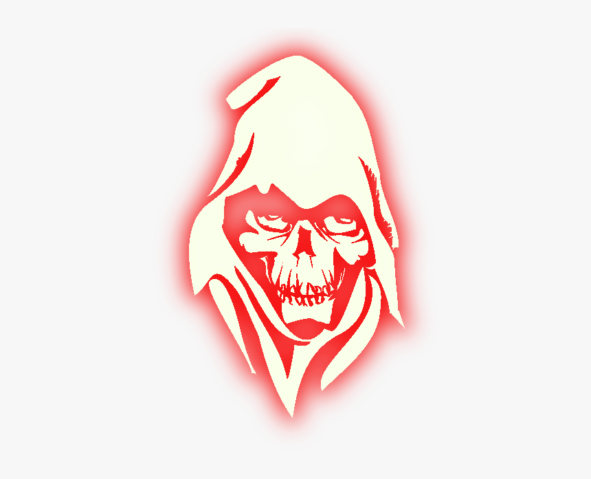 Black And White Reaper Skull, HD Png Download