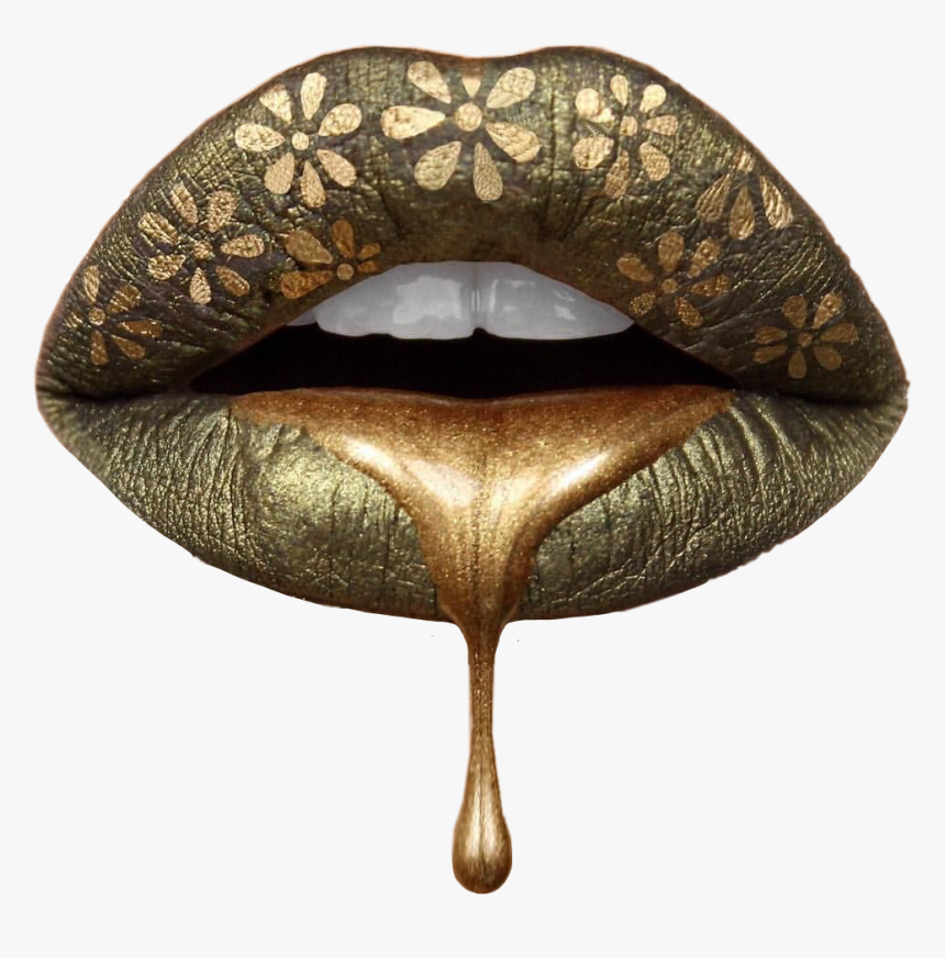 lips lipstick drip gold queen instagram green Gold Dripping