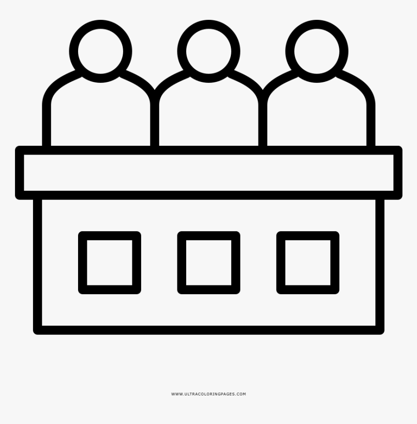 Jury Coloring Page - Strong National Government Clipart, HD Png Download