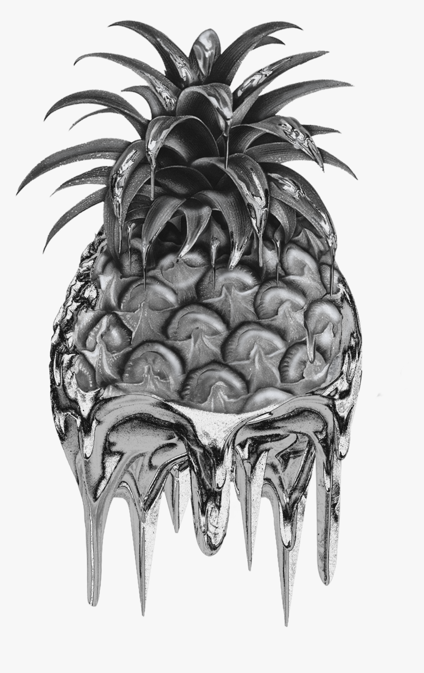 Stay Gold Silver Chrome Drip - Pineapple Fruits, HD Png Download