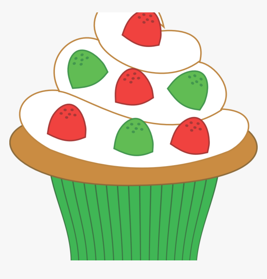 Transparent Muffins Clipart - Christmas Cupcake Clip Art, HD Png Download