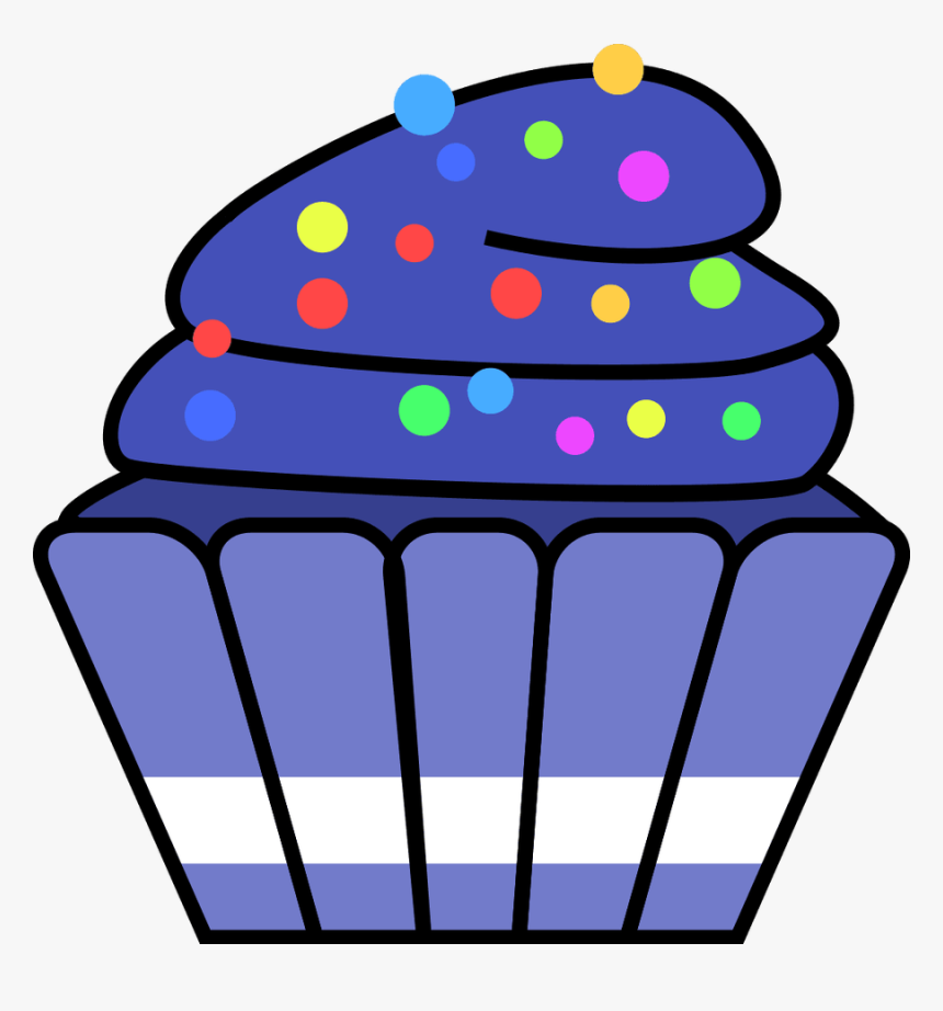 Navy Cupcake Clipart Cake Dessert Food Sprinkles Clipart - Sweet Clip Art Food, HD Png Download