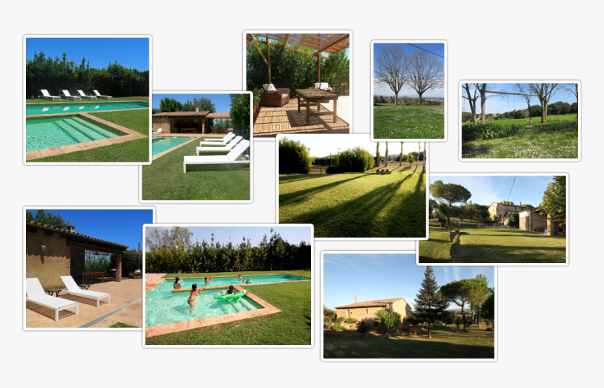 The House Has A Large Garden, With Swings For Children, - Farmhouse With Swimming Pool And Garden And Kitchen, HD Png Download