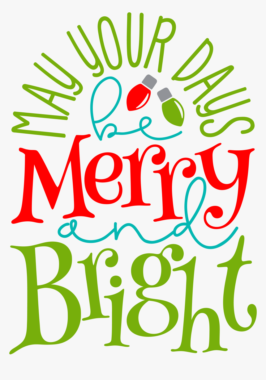Merry And Bright Clip Art, HD Png Download