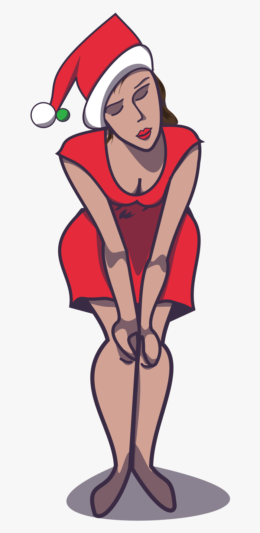 Santa Claus Cartoon Female Png, Transparent Png