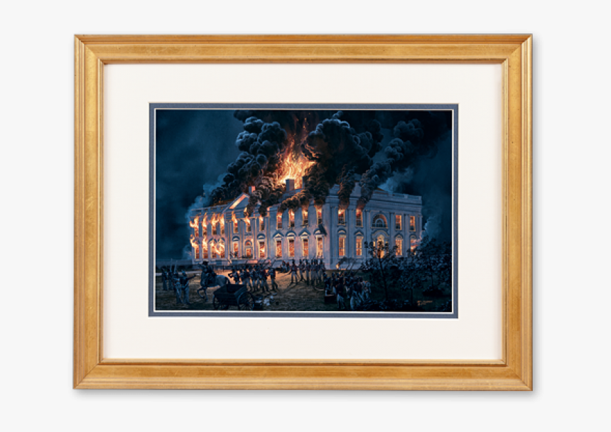 Burning Of The White House By Tom Freeman - Dolley Madison George Washington Portrait, HD Png Download