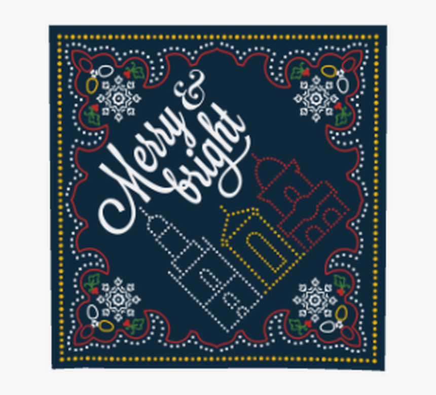 Merry & Bright - Cross-stitch, HD Png Download