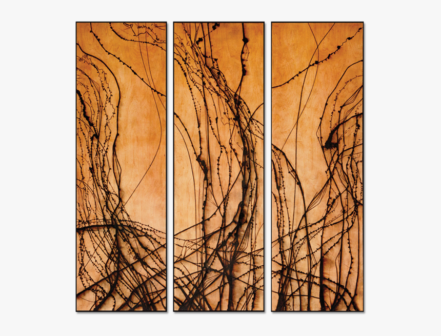 Burnt Panel Triptych No - Abstract Burnt Wood Art, HD Png Download
