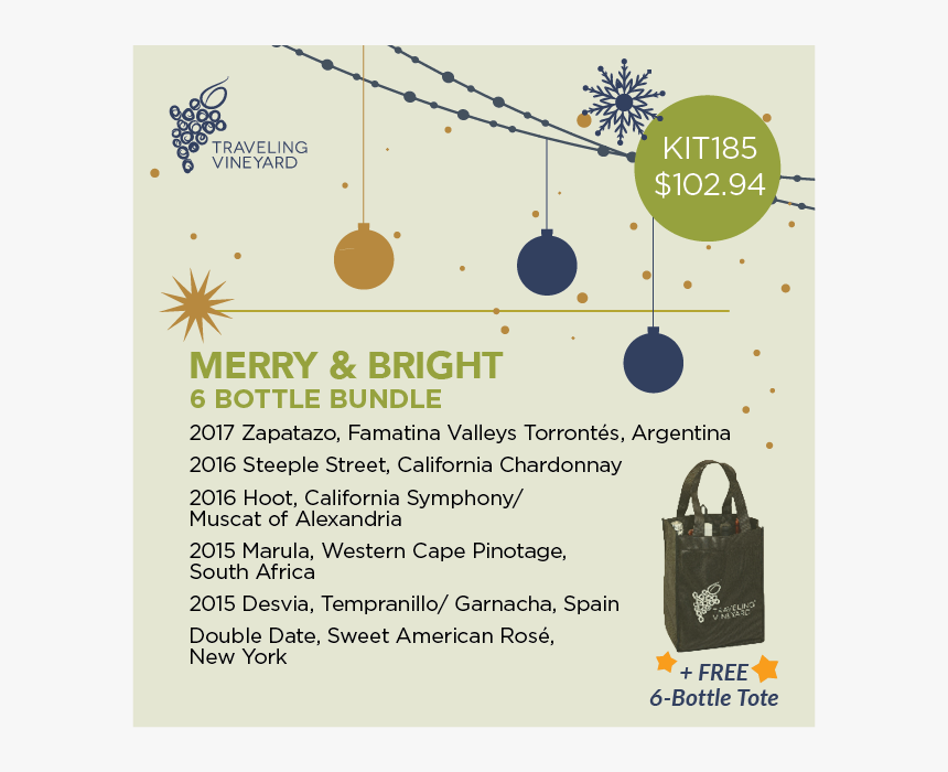 Merry & Bright - Handbag, HD Png Download