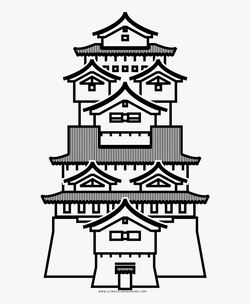 Shiro Coloring Page - Chinese Architecture, HD Png Download
