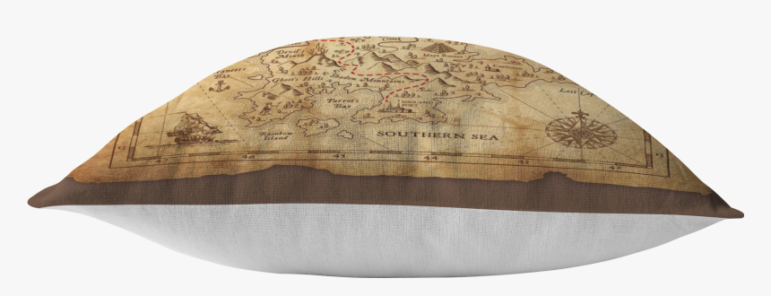 Treasure Map Pillow - Wood, HD Png Download