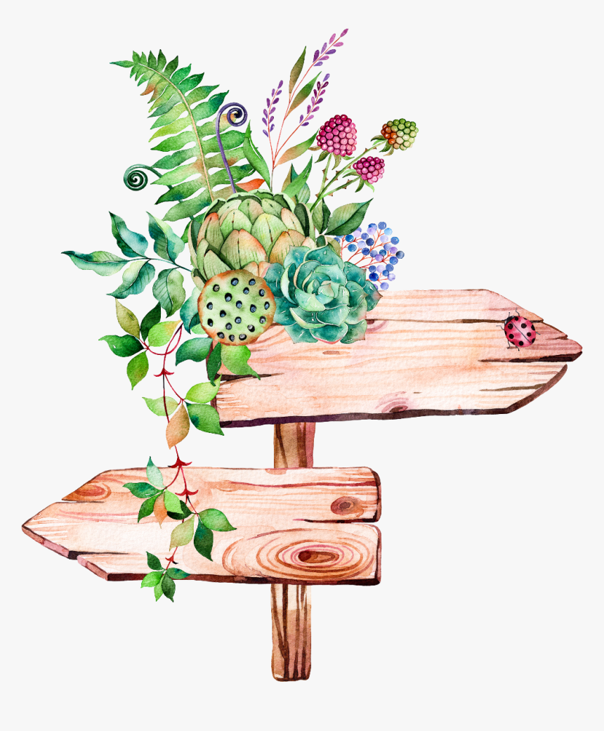 Leaves Leave Nature Watercolors Watercolor Watercolours - Free Printable Succulents Watercolor, HD Png Download