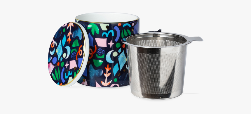 Confetti Mug With Infuser Navy - Ceramic, HD Png Download