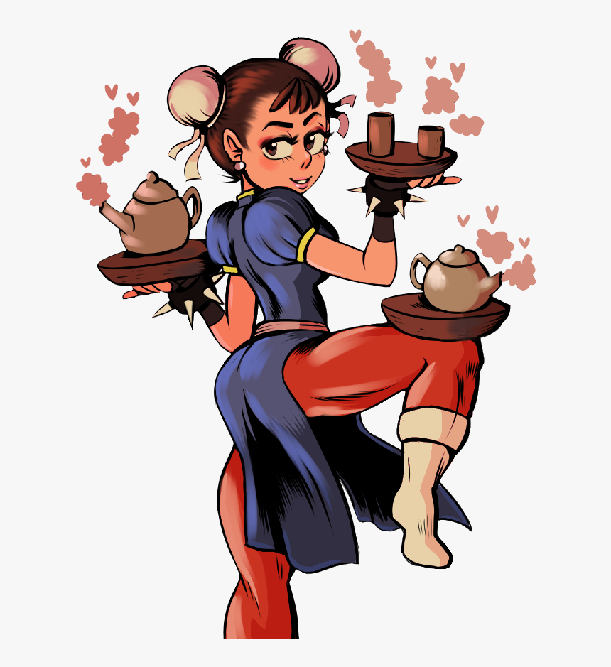 Chun-li And Tea - Cartoon, HD Png Download