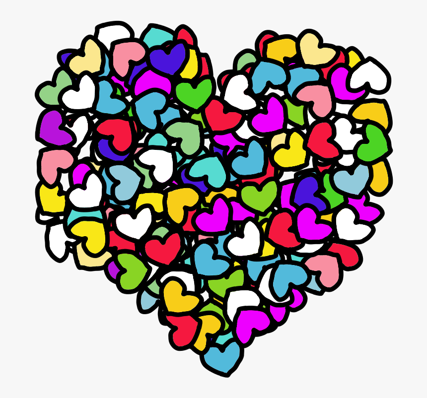 Rainbow Love Hearts, HD Png Download