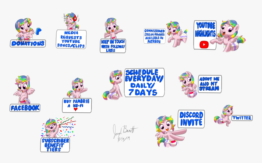 Twitch Badge Set - Cartoon, HD Png Download