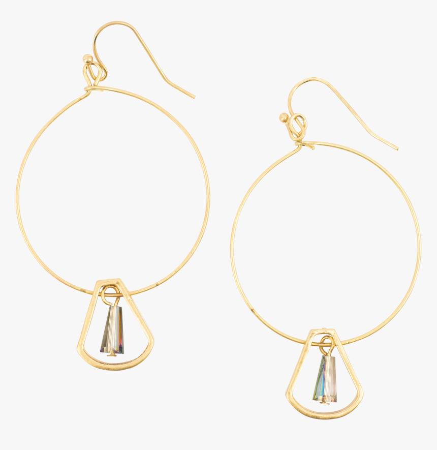 *gold Hoop With Bell Dangle - Earrings, HD Png Download