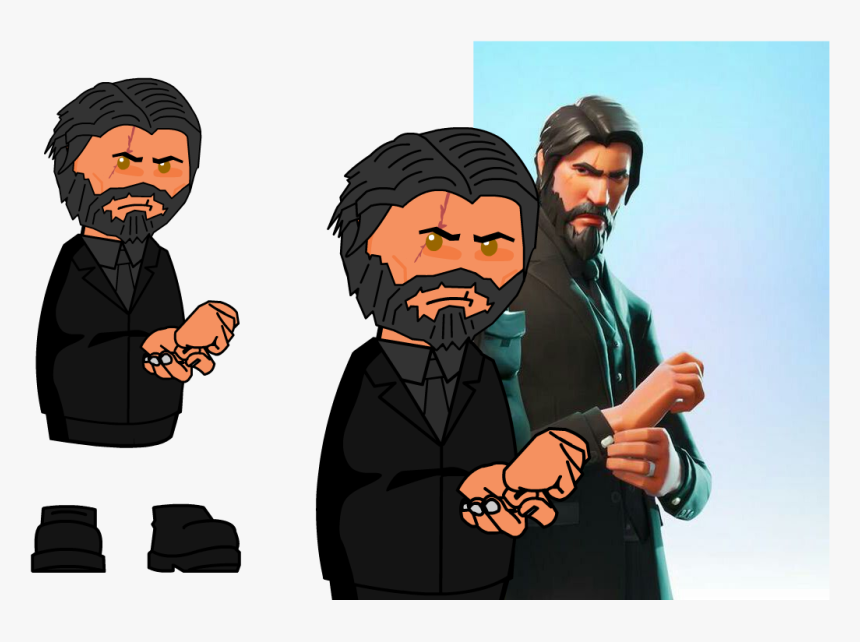 Fortnite Jonh Wick - Fortnite, HD Png Download