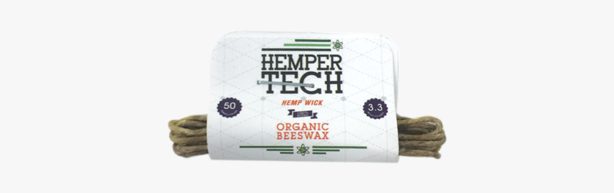 Hemper Tech Organic Beeswax Hempwick - Hemper Hemp Wick, HD Png Download