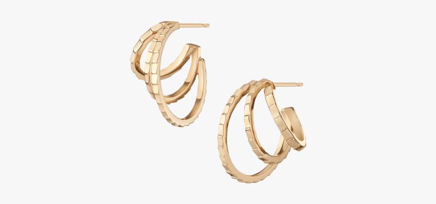 Infinity Deco Triple Gold Hoop Earrings - Earrings, HD Png Download