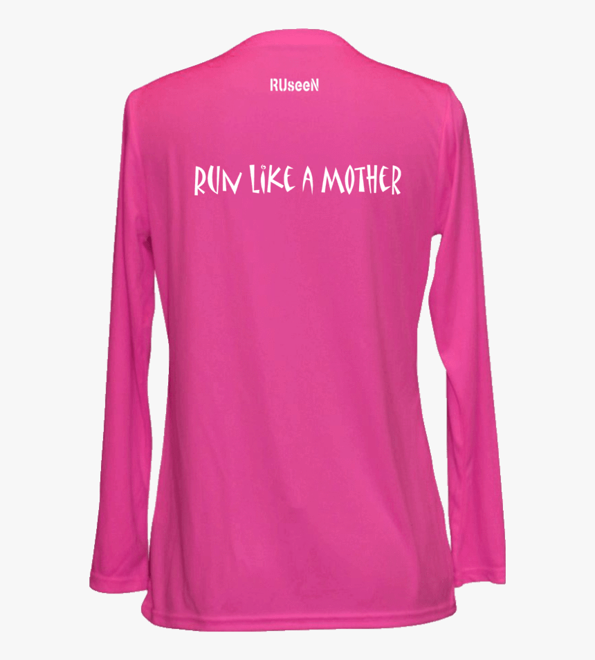 Pink Long Sleeve Shirt Back, HD Png Download