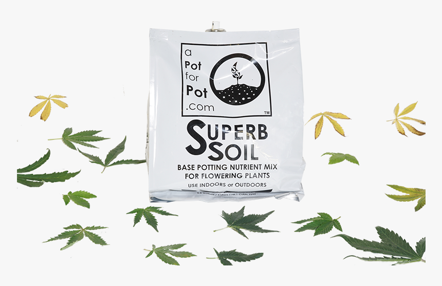 Superb Soil With Leaves - Cannabis, HD Png Download
