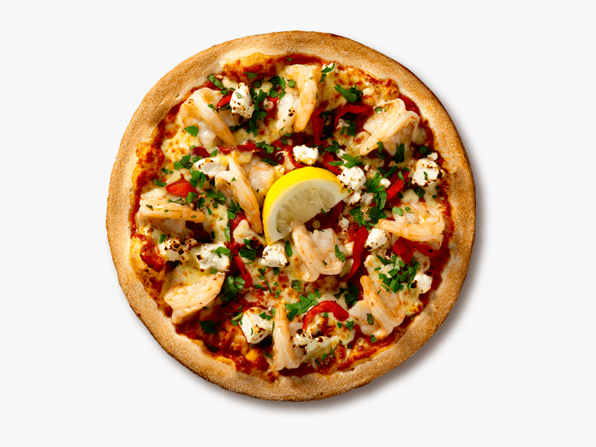 Garlic Prawn Seafood Pizzas - Crust Garlic Prawn Pizza, HD Png Download