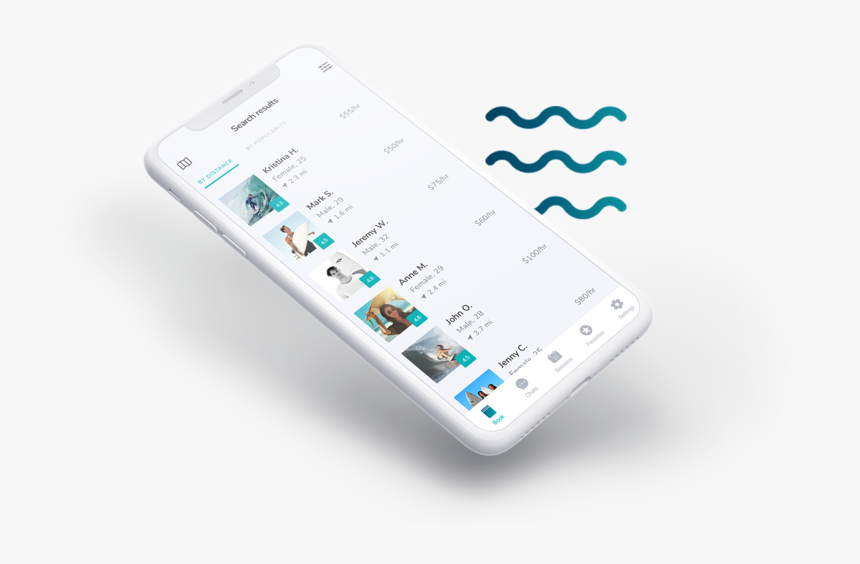 Letssurfapp-iphone - Iphone, HD Png Download