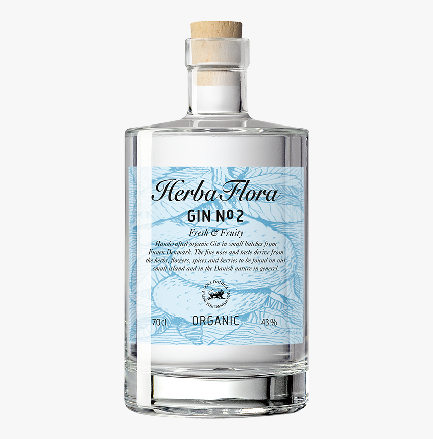 Gin With Pink Flowers On Bottle, HD Png Download