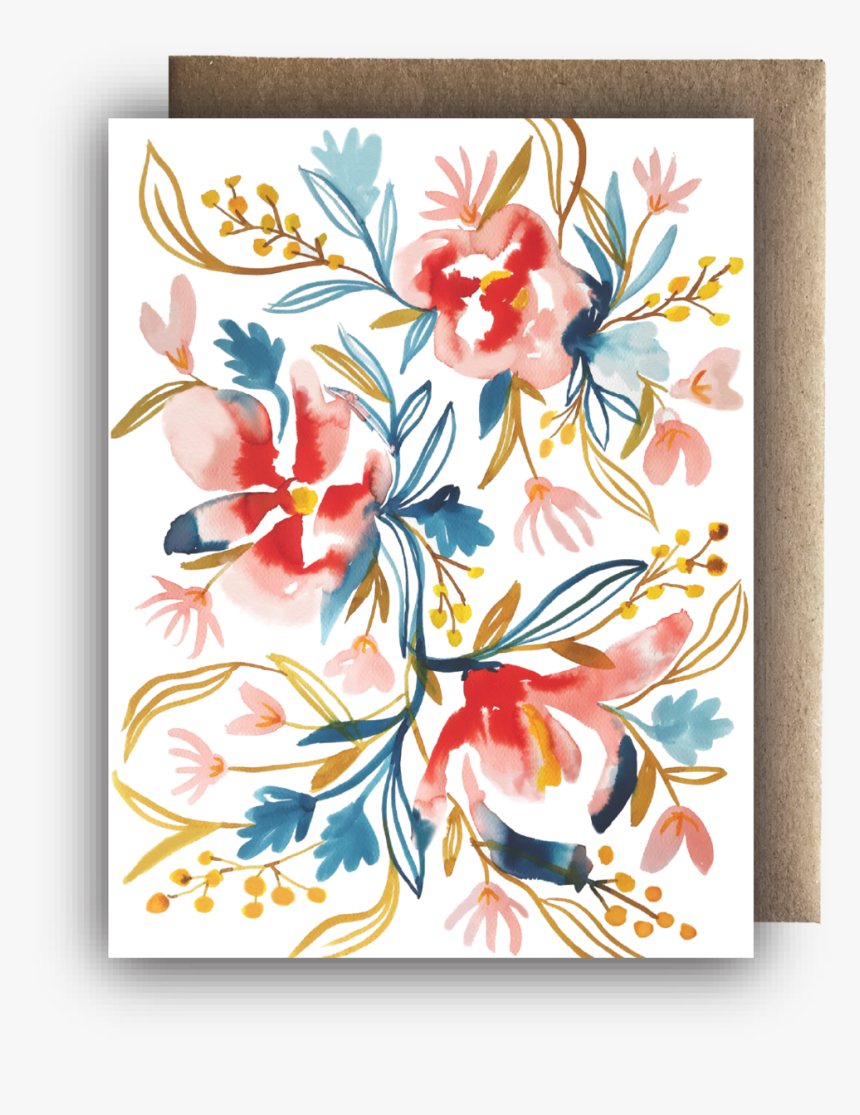 Folk Floral Card Display Photo, HD Png Download