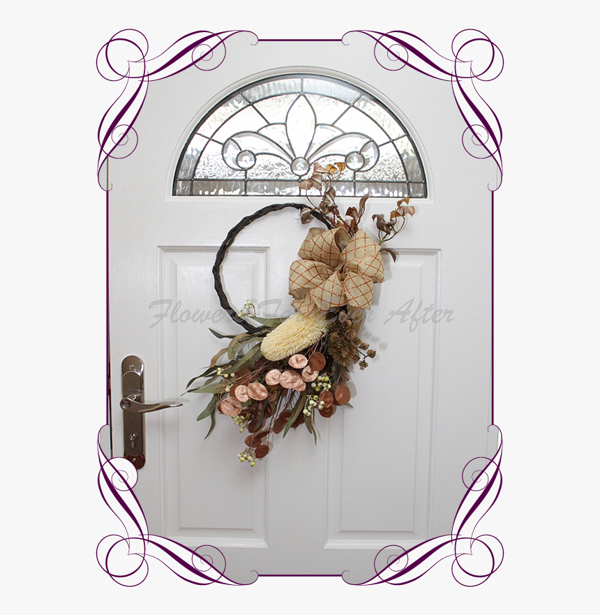 Unusual, Unique Christmas Table And Door Seasonal Holiday - Wedding Basket For Flower Girl, HD Png Download