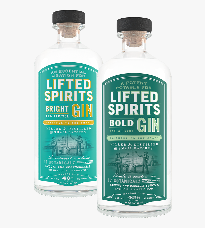 Craft Gins From Kansas City - Glass Bottle, HD Png Download