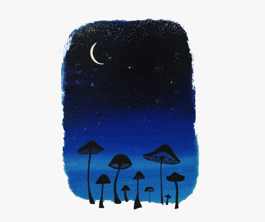 Illustration Art Design Psychedelic Blue Artists On - Moon, HD Png Download