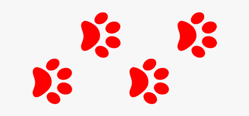 Bclipart Heart Clip Art - Red Dog Paws Png, Transparent Png