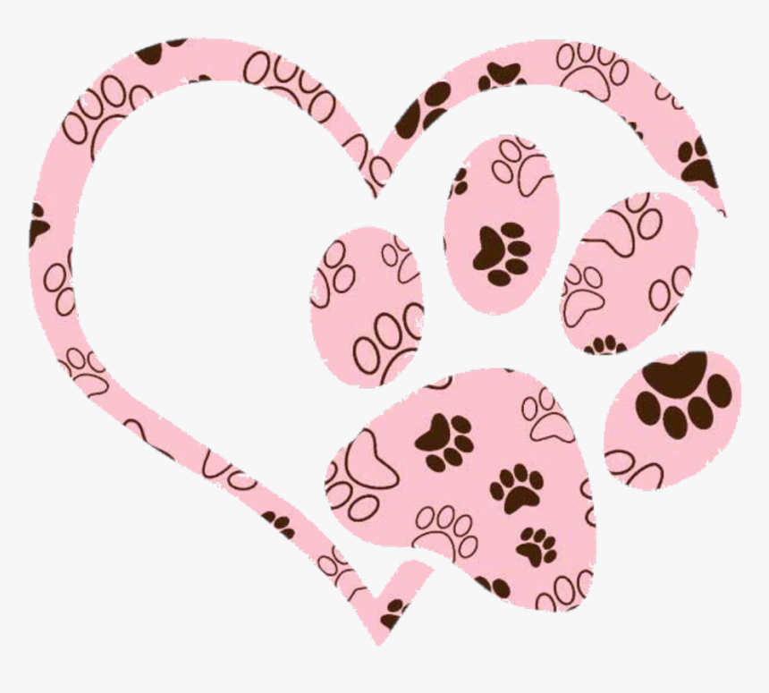 #paw #heart #dog #freetoedit - Heart, HD Png Download