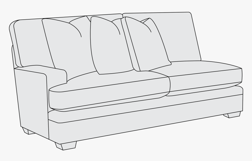 Left Arm Loveseat , Png Download - Outdoor Sofa, Transparent Png