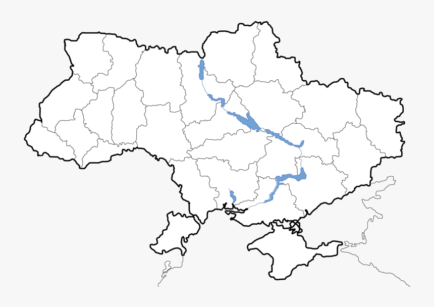 Map Of Ukraine Political Simple Blank - Ukraine Map Vector, HD Png Download