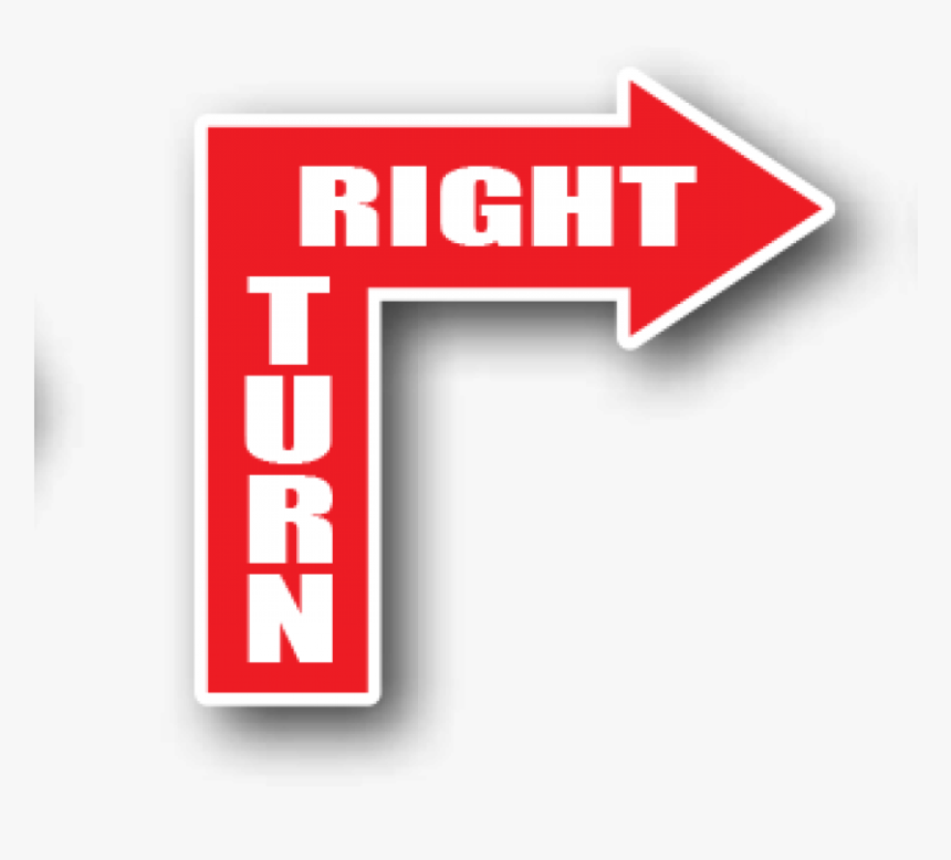 Durastripe Floor Marking Red Directional Arrow, Right Turn Right Red